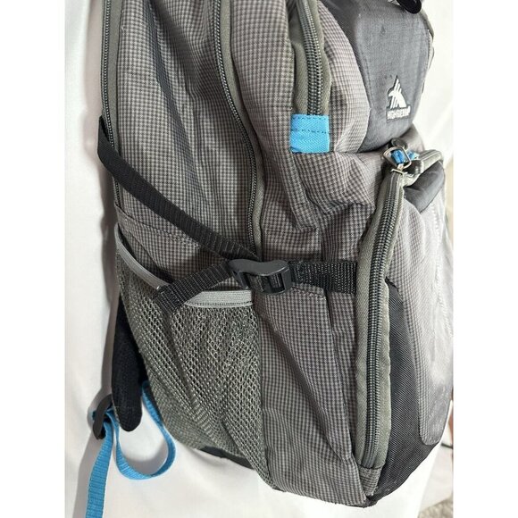 HIGH SIERRA BACKPACK, AQUA/GREY, MULTI-POCKET, 20" X 15", Good COND. - Picture 13 of 16